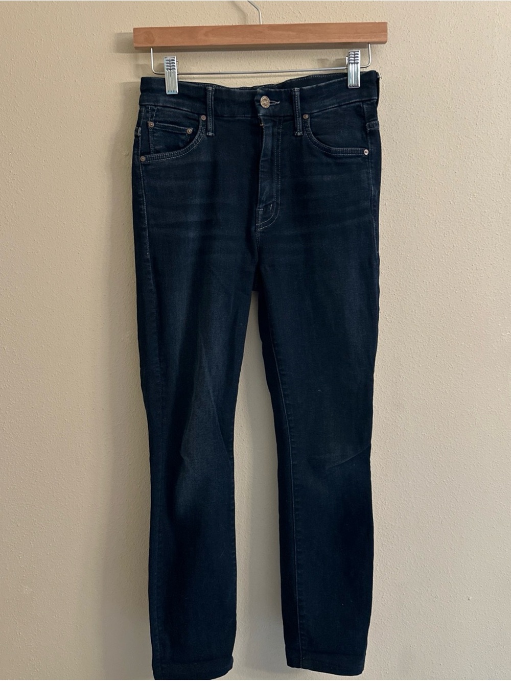 MOTHER High Waisted Looker 25 Coffee Tea Or‎ Me Dark Wash Skinny Jeans Designer